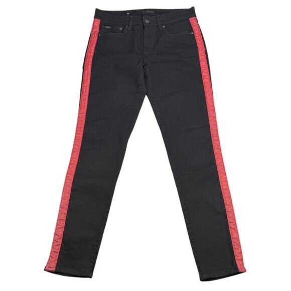 POLO Ralph Lauren The Tompkin Skinny Red Tuxedo Stripe Jean Size 29 - Picture 2 of 10